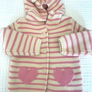 Baby GAP Bear Hooded Sweater Jacket - 6-12mo